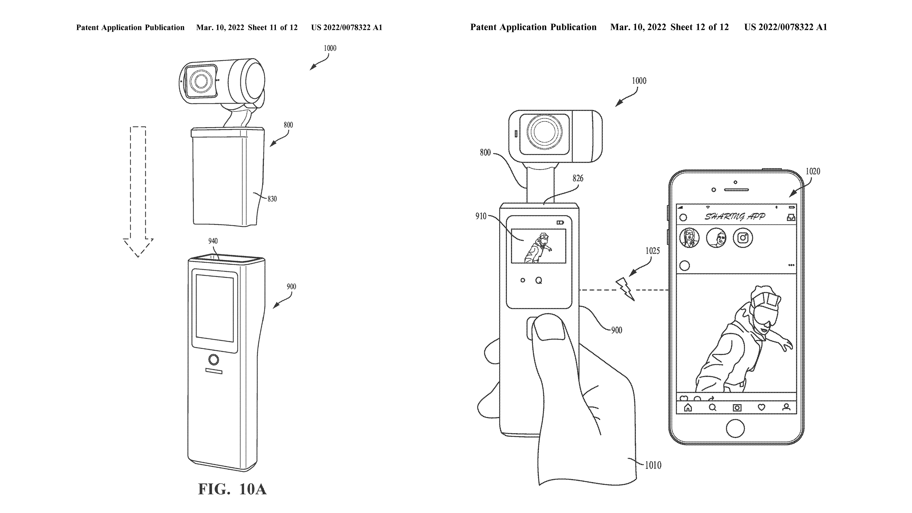 Grafiken aus GoPro-Patenten