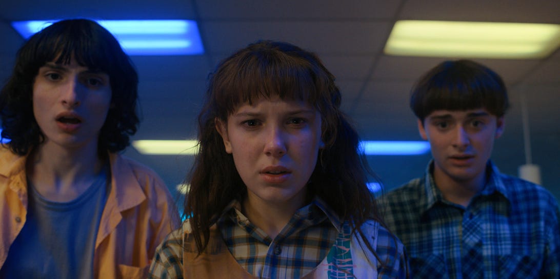Mike, Eleven und Will in Stranger Things Staffel 4