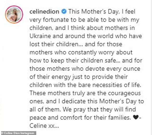 Liebe: Celine teilte einige rührende Worte zusammen mit einem Bild ihrer geliebten Kinder