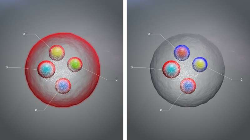 LHCb entdeckt drei neue exotische Teilchen: ein Pentaquark und das allererste Paar Tetraquarks