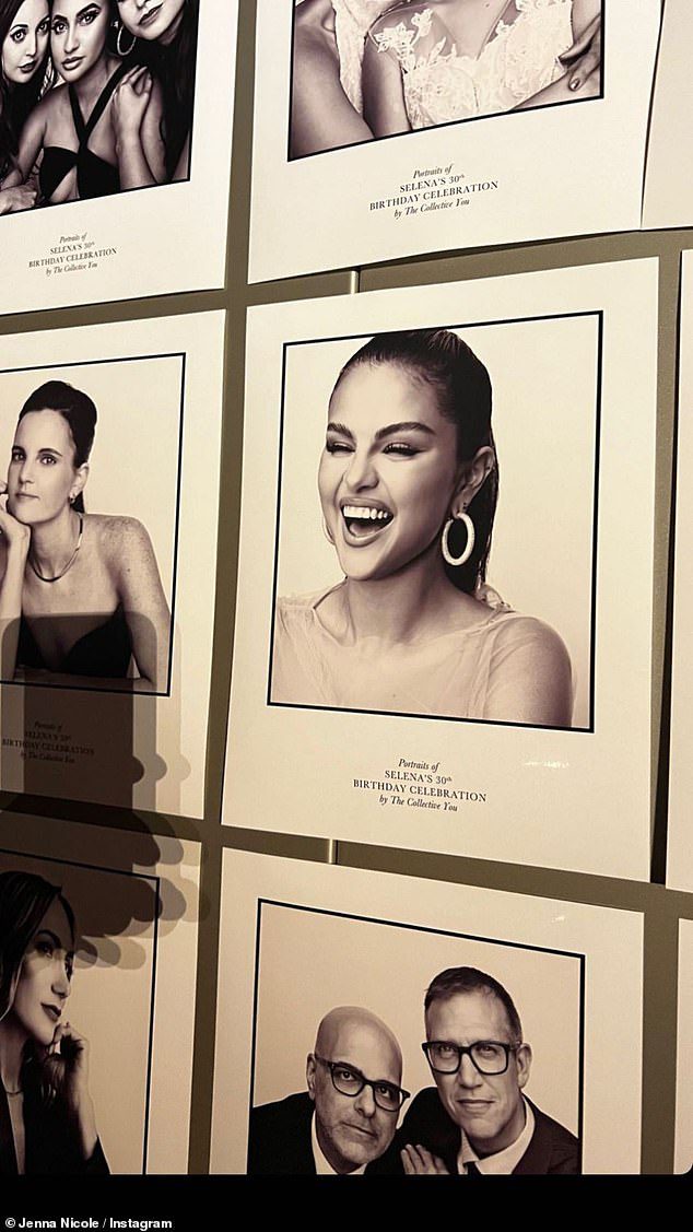 Eingefangen: Die Veranstaltung zeigte entzückende Schwarz-Weiß-Fotos der Gäste, und mehrere Freunde posteten wunderschöne Fotos von Selena, die für die Party aufgenommen wurden.
