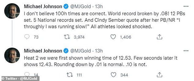 Michael Johnson stellte die Echtheit des Weltrekords des nigerianischen Athleten Toby Amosan in Frage