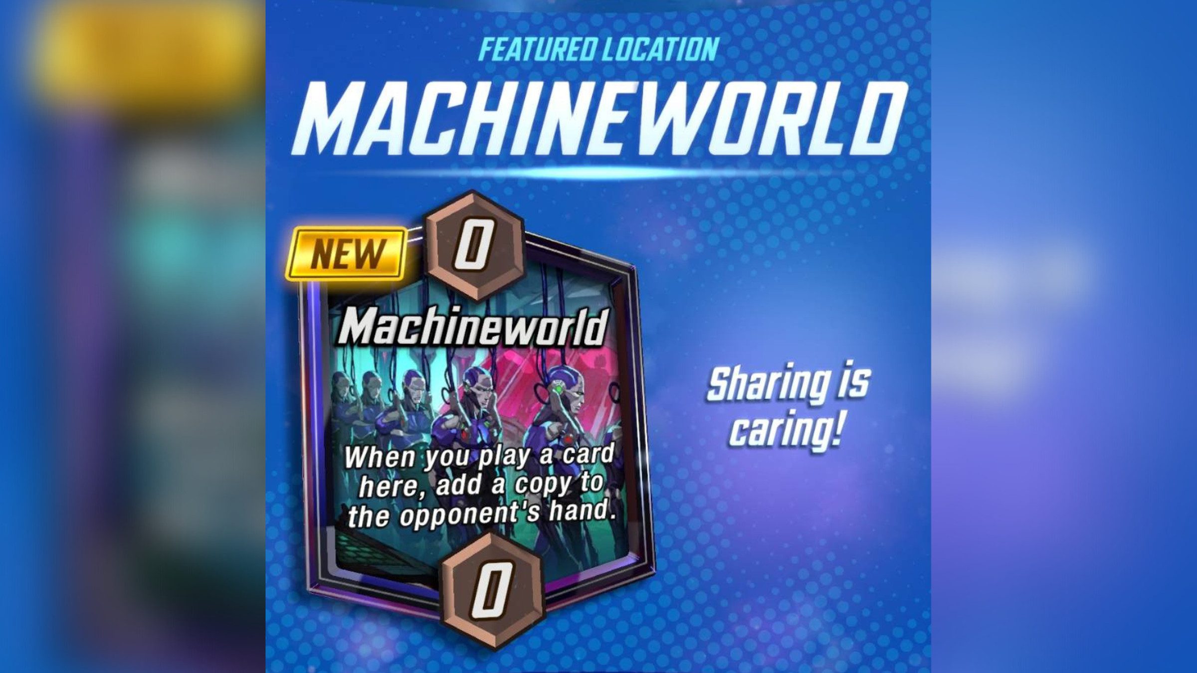 Screenshot von Marvel Snap, der den Standort von Machine World zeigt