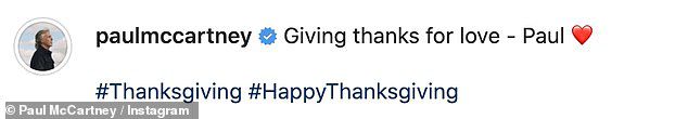Feiern: Paul schrieb: „Danke für die Liebe – Paul“ #Thanksgiving #HappyThanksgiving 