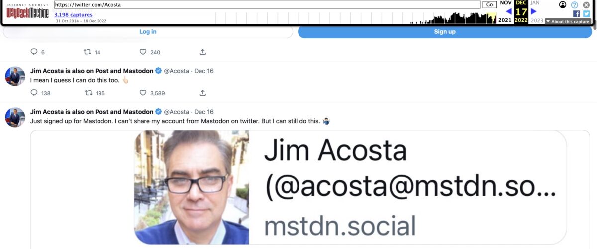 Acosta-Tweets archivieren